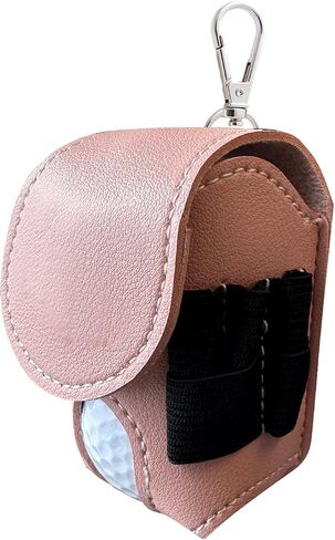 Golf Ball Waist Bag, Lightweight Golf Ball Case Waist Holder Bag, Leather Golf Bag, Golf Ball Storage Pocket Golf Tee Bag Utility Pouch Sports Accessories for Golfer in Saudi Arabia