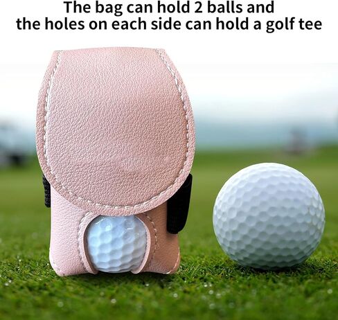 Golf Ball Waist Bag, Lightweight Golf Ball Case Waist Holder Bag, Leather Golf Bag, Golf Ball Storage Pocket Golf Tee Bag Utility Pouch Sports Accessories for Golfer in Saudi Arabia