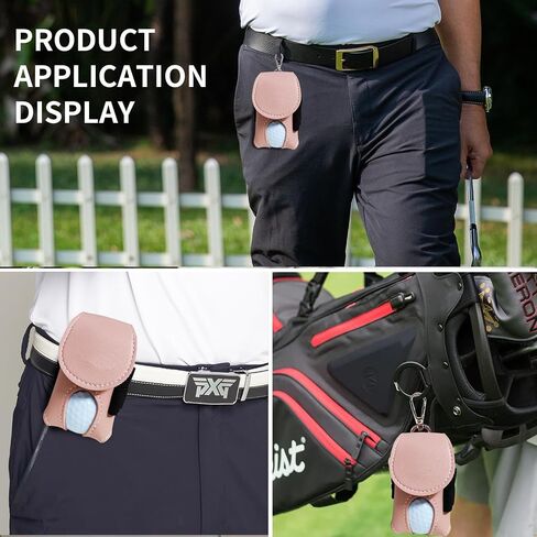 Golf Ball Waist Bag, Lightweight Golf Ball Case Waist Holder Bag, Leather Golf Bag, Golf Ball Storage Pocket Golf Tee Bag Utility Pouch Sports Accessories for Golfer in Saudi Arabia
