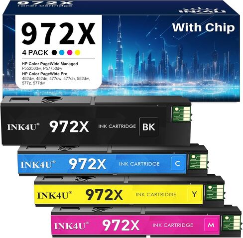 خراطيش حبر 712XL 712 بديلة عالية الإنتاجية لخرطوشة حبر HP DesignJet 712 712XL 712 باللون الأسود واللون لطابعة HP DesignJet T210 Ink T650 T630 T250 T230 (4 عبوات، 1BK/1C/1M/1Y) in Saudi Arabia