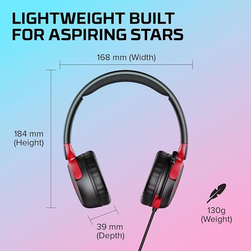 HyperX Cloud Mini - سماعة رأس سلكية متوافقة مع أجهزة الكمبيوتر الشخصية، وChromebook، وNintendo Switch، وأجهزة تحكم PlayStation، وأجهزة تحكم Xbox، والهواتف، وأجهزة الكمبيوتر المحمولة، والأجهزة اللوحية، ومستويات الصوت أقل من 85 ديسيبل، وصوت غامر، ومتعدد in Saudi Arabia