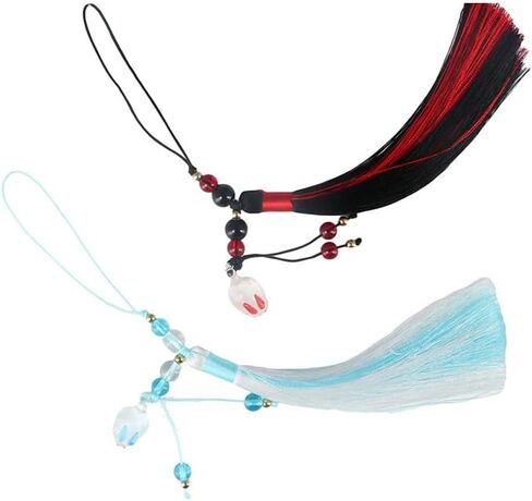 2 Pcs Mo Dao Zu Shi Rabbit Tassels Pendants Grandmaster of Demonic Cultivation Anime Car Pendant, Cosplay Props, DIY Craft Accessory in Saudi Arabia