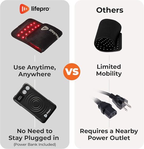 حزام العلاج بالضوء الأحمر من Lifepro - بالقرب من العلاج بالأشعة تحت الحمراء والعلاج بالضوء الأحمر للجسم، واسترخاء العضلات، وتقليل الالتهاب، وتحسين الدورة الدموية - العلاج بالأشعة تحت الحمراء أو جهاز العلاج بالضوء بالأشعة تحت الحمراء in Kuwait