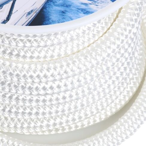 خطوط إرساء مصنوعة من النايلون المضفر المزدوج من Amarine بقوة 7700 رطل، قوة الكسر (الطول: 50 قدمًا، العمق: 5/8 بوصة، العيينة: 12 بوصة) خطوط إرساء القوارب البحرية، حد حمل العمل: 1540 رطلًا in Saudi Arabia