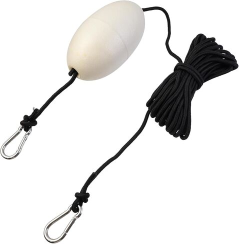 Geesatis 1 قطعة حبل سحب حبل بحري بطول 30 قدم. خط سحب مرساة مع خطاف من الفولاذ المقاوم للصدأ، أبيض in Kuwait