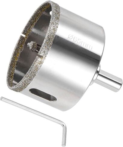 Diamond Hole Saws Drill Bits, 68mm / 2-5/8" Drilling Diameter, White Zinc Plated with Center Guide Drill Bit - (Applications: for Glass Ceramic Tiles Marble Stone) in Saudi Arabia