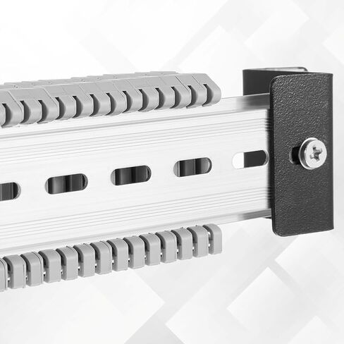 Zonon 2 Pcs DIN Rail Mounting Bracket 17 in Long 35 mm Wide 7.5 mm High Slotted Aluminum DIN Rail Kit Dresser Mirror Brackets with Screws Hardware for Components Mounting in Saudi Arabia