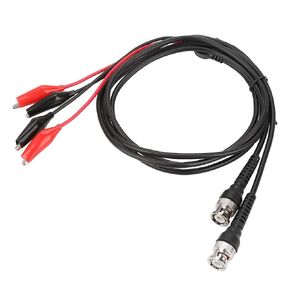 Oumefar BNC Q9 to Dual Crocodile Connector Double Alligator Clip 500V 50 Ohm Oscilloscope Mini Test Probe Cable Pack of 2 Test Jumpers Electrical Cable Connector Crocodile