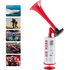 Reusable Manual Air Horn for Boats & Safety & Sporting Events, Very Loud Hand-held Airhorn Can Be Used As Marine Boat Horns, Bear Horn & Bells, Boating Accessories, Noise-makers, Blow Horn