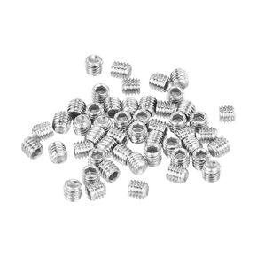 مجموعة براغي مجموعة مقابس uxcell، 50 قطعة M8x12mm متري - مجموعة مقابس سداسية من الفولاذ المقاوم للصدأ 316 براغي مقطوعة الرأس، لإصلاح الأدوات المدمجة والآلات والمعدات (فضي)
