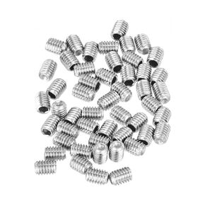 uxcell Socket Set Screws,50Pcs M8x12mm Metric - 316 Stainless Steel Hex Socket Set Headless Cup Point Grub Screws,for Repairing Compact Instruments, Machinery and Equipment (Silver)