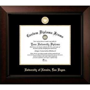 Campus Images UNLV Running Rebels 11w x 8.5h Legacy Black Cherry Gold Embossed Diploma Frame