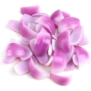 20Pcs Realistic Artificial Onion Lifelike Onion Slice Fake Vegetable Model Photography Prop for Home Kitchen Party Decoration