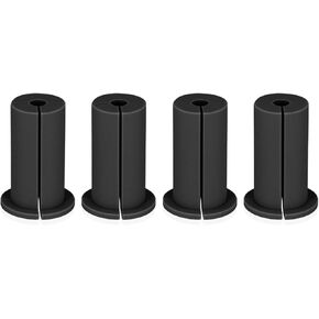 4PCS Cable Grommet Kit for, 1Inch Rubber Wall Hole Cover Routing Kit, Cable Feed Through Bushings Wall Grommets, for Cable Router Adapter (Black)