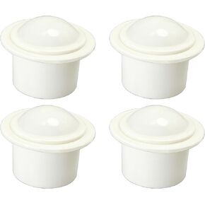 4pcs Sturdy Curtain Pole Cap/White Plastic Curtain Pole End Plug Cap/Curtain Pole Plug 28mm // 1.1’ Diameter Roman Rod End