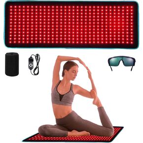 iTHERAU Large Red Light Therapy Blanket 2460 LEDs Infrared Red Light Sleep Bag for Full Body, Resolve Inflammation, Relieve Joint or Back Pain, Red Light Wrap 660 & 850nm Wavelengths, 71in X 32in