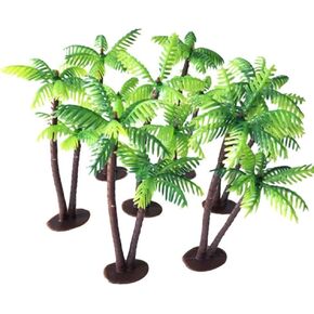 WINOMO 12Pcs Small Palm Tree Decor Mini Landscape Tree Miniature Faux Plants Fake Train Tree Palm Tree centerpieces for Tables Simulation Tree Hawaii Ornament Indoor Plant Tree Seaside