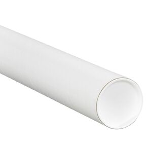 Aviditi Kraft Mailing Tubes with Caps, 4" x 24", Pack of 15, for Shipping, Storing, Mailing, and Protecting Documents, Blueprints and Posters