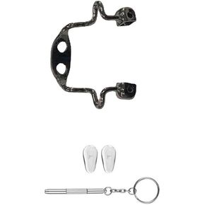 1PC Eyeglass Nose Pads Arm Replacement Eyeglass Saddle Bridge Metal Glasses Conjoined Bracket Sunglasses Nose Bridge U-Shape and Screwdriver for Glass Reading Glasses