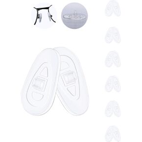 6 Pairs Srew in Silicone Rubber Nose Pads,9mm x 6mm Replacement Nose Pieces for Oakley Eyeglasses,Glasses,Sunglasses