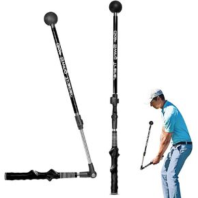 Retractable Golf Swing Training Aid, Foldable Golf Grip Trainer & Golf Swing Trainer to Improve Hinge, Forearm Rotation, Shoulder Turna and Grip, Portable Golf Training Grip for Indoor Practice