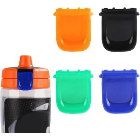 4pcs Replacement Lid Clips for Gatorade GX, Plastic Bottle Clips Reliable Bottle Mouth Fastener Bottle Clasps Compatible with Gatorade 30oz GX Bottle (Black, Green, Blue, Orange)
