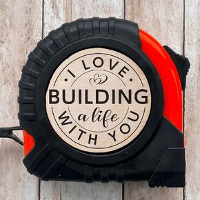 Macorner Tape Measure Husband Gifts, Birthday Gifts for Husband from Wife, Boyfriend Gifts, Groom Gifts from Bride on Wedding Day, 16.4 inch Tape Measure Gift for Birthday, Christmas, Fathers Day