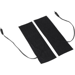 Oumefar 1 Pair USB Carbon Fiber Heating Pad Mat 5V USB Electric Heating Film Heater Pads for Warming Feet, Black USB Powered Heater 19.6 x 6cm/7.72 x 2.36inch