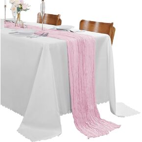 15 Pack Terracotta Cheesecloth Table Runner 9FT Rustic Sheer Table Runners 17x108 Inch Gauze Boho Runner for Wedding Bridal Baby Shower Birthday Party Table Decorations