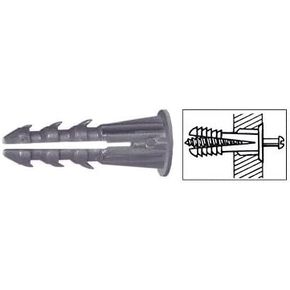CRL 1/4" Plastic Screw Anchor with Shoulder - 500 Pack