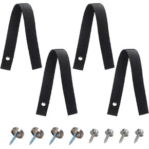 4 Pcs Pontoon Boat Ladder Strap, 20 Inch Uv Resistant Boat Ladder Strap with Snap and Screw Stud, Pontoon Boat Accessories for Secure Your Folding Boat Ladder