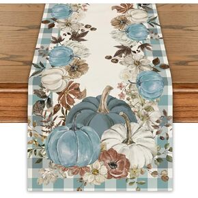 Fall Cucurbit Table Runner Leaf Tablecover Autumn Maple Leaves Table Runner Fall Autumn Harvest Thanksgiving Decor Fall Decoration for Home Party