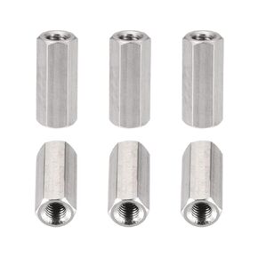 M5x20mm(DXL) - Hex Standoff Spacer Nuts -6Pack- Good for Electronic Machine - Stainless Steel Female Coupling Screws - Silver