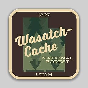 JMM Industries Wasatch Cache National Forest Utah Wyoming Vinyl Decal Sticker Car Window Bumper 2-Pack 4-Inches 4-Inches Premium Quality UV -Protective Laminate PDS1483