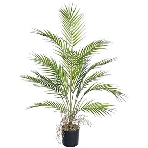 Large Artificial Plants in Pot Fake Palm Tree with Black Tall Planter, Faux Tropical Areca Floor Plant, Artificial Silk Plant for Home Office Porch Garden Outdoor Living Room Decor Indoor