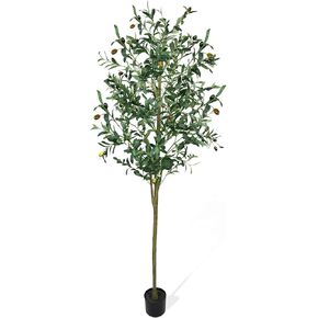 Artificial Olive Tree 6ft, Fake Indoor Tree Faux Olive Tree 6 Feet Artificial Plants Indoor Olive Plant Olive Trees Artificial Indoor Faux Plants Indoor Fake Tree House Plants Indoor Plants