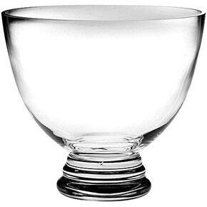 Barski Handmade Glass Round Footed Bowl, Clear, 10.5" D (10.5 Inches Diameter), Made in Europe