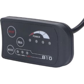 Honio Electric Bike LED Display, Gear Memory Function Electric Bike S810 LED Panel 4 Wire SM Plug 36V 48V for Scooters for Modification