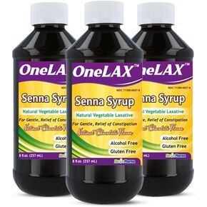 Senna Syrup | Natural Vegetable Laxative (8fl.oz Bottle) Natural Chocolate Flavor, for Gentle, Relief of Constipation 2 Pack