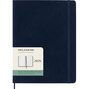 Moleskine Classic 12 Month 2025 Monthly Planner, Soft Cover, XL (7.5" x 9.75"), Black, 128 pages in Kuwait