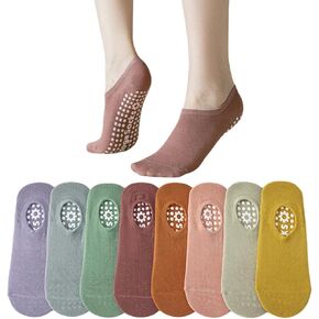8 Pairs Yoga Socks for Women with Grips Non Slip 5-7 Pilates Barre Ballet Anti-skid Low Cut No Show Exercise