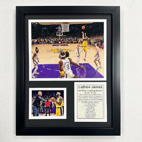 LeBron James | All-Time Scoring Leader | 12"x15" Framed Photo Collage