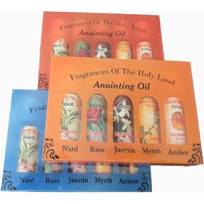 Lot of 3 Sets of 5 Roll-on Nard, Rose, Jasmine, Myrrh and Amber Anointing Oils