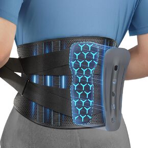 Back Braces for Lower Back Pain, Lumbar Support for Men & Women, Breathable Soft Mesh Fabric and 7 Stays All-round Support, Back Support With Lumbar Support Pad for Home & Lifting at Work, Size L (Waist: 39.4"-45.3")