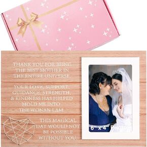Photo Frame Gifts for Mother of the Bride - Thank You for Being the Best Mother in the Entire Universe- Thank You Gift for Mom - Wedding Gifts for Mother - Bridal Shower Gift-Picture Frame Gift