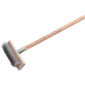 Stainless Steel Wire Floor Brush Head, 8in Heavy Duty Brushes, Deck Wire Brush for Cleaning Moss, Tough Stains on Concrete Grout Garden Garage Patio (Only Brush