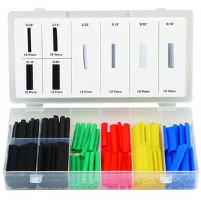 120 Piece Heat-Shrink Tubing Set with Storage Organizer Case