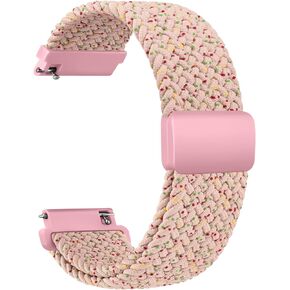 Magnetic Braided Bands for Garmin Vivoactive 4 / Garmin Venu 3 / Venu 2 Watch Band Men Women, Woven Nylon Elastic Loop Stretchy Band with Magnetic Clasp for Garmin Forerunner 745/265/255 Smartwatch