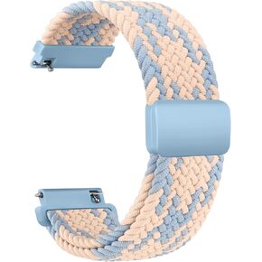 Magnetic Braided Bands for Garmin Vivoactive 4 / Garmin Venu 3 / Venu 2 Watch Band Men Women, Woven Nylon Elastic Loop Stretchy Band with Magnetic Clasp for Garmin Forerunner 745/265/255 Smartwatch