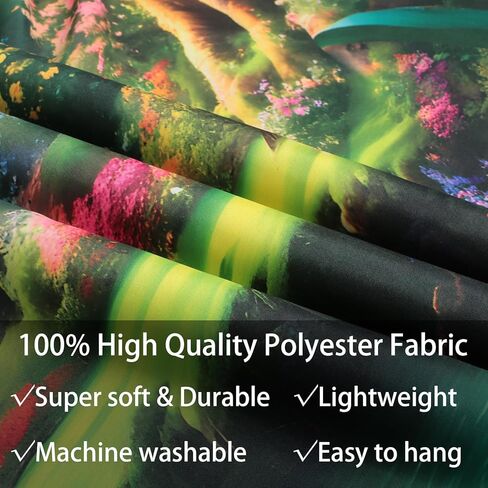 نسيج غابة سباركليا، منسوجات شجرة شلال خضراء معلقة على الحائط، نسيج جمالي لنهر الشمس المشرقة في بلاد العجائب لغرفة النوم وغرفة المعيشة - 59.1 بوصة × 80 بوصة in Kuwait